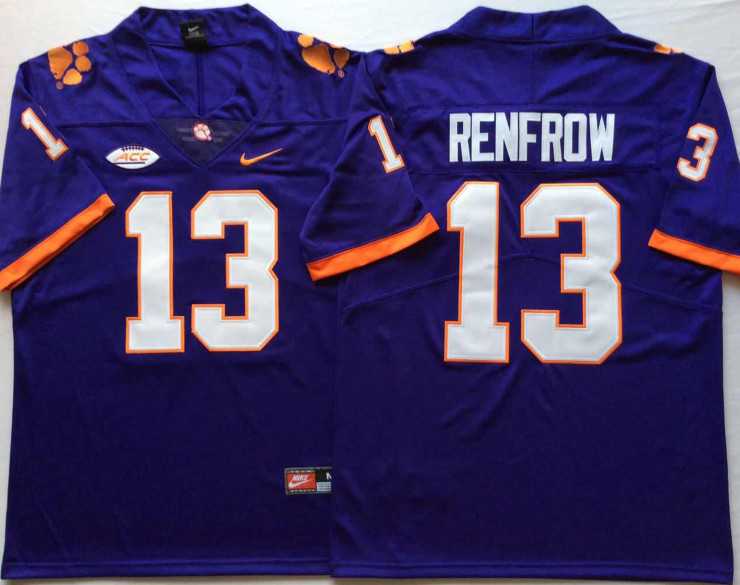 Clemson Tigers 13 Hunter Renfrow Purple Nike College Football Jersey,We sell and wholesale Clemson Tigers 13 Hunter Renfrow Purple Nike College Football Jersey on line form chian!